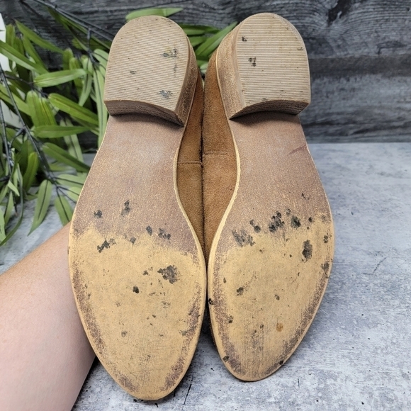 BP | Tan Suede Slip-On Ankle Booties Size 9 - Picture 9 of 10